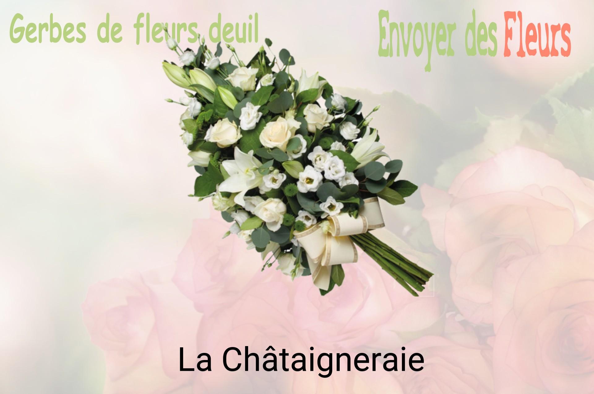 Gerbe de fleurs de deuil livrée à La Châtaigneraie